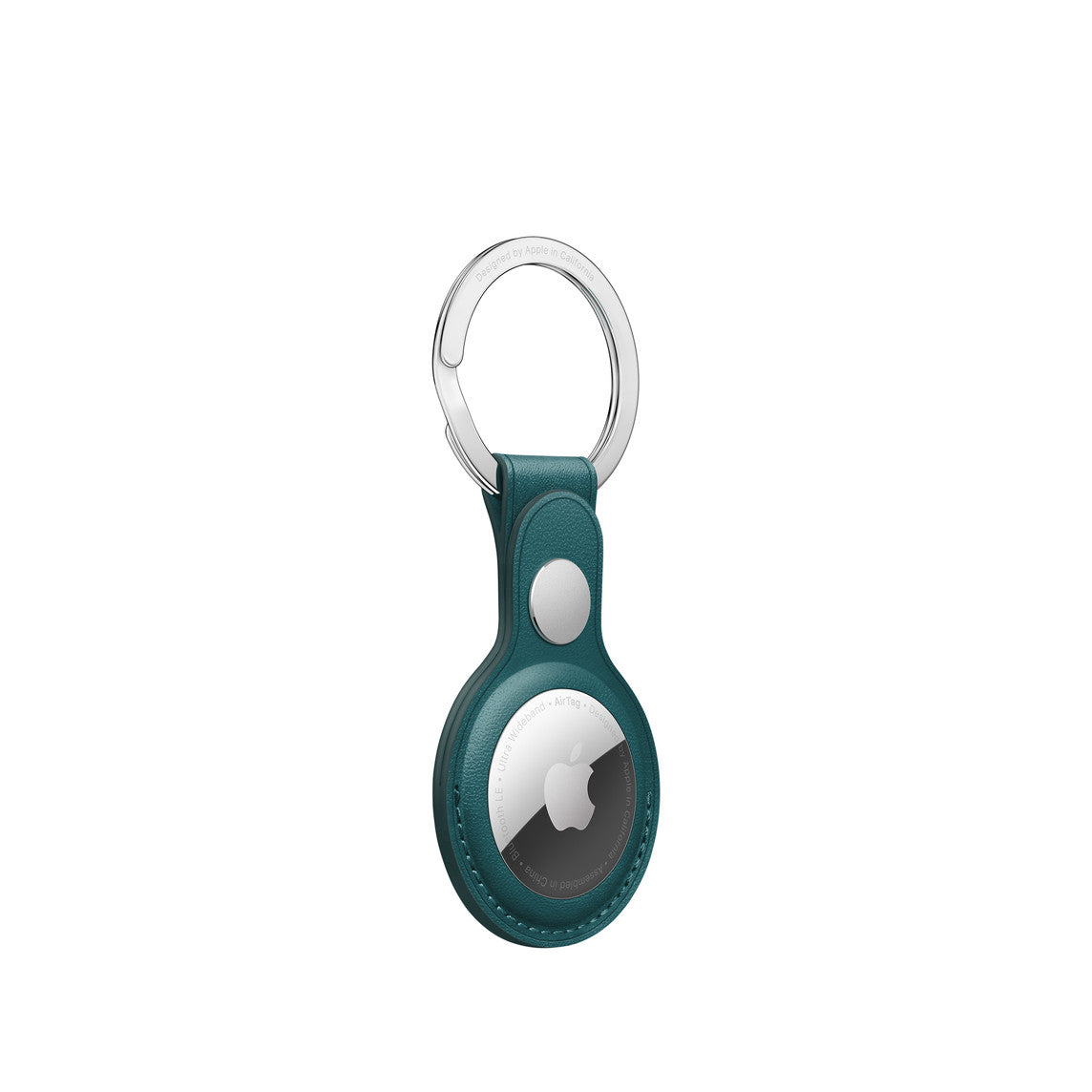AirTag Leather Key Ring - Forest Green