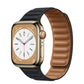Gold Stainless Steel Case with Leather Link - Midnight