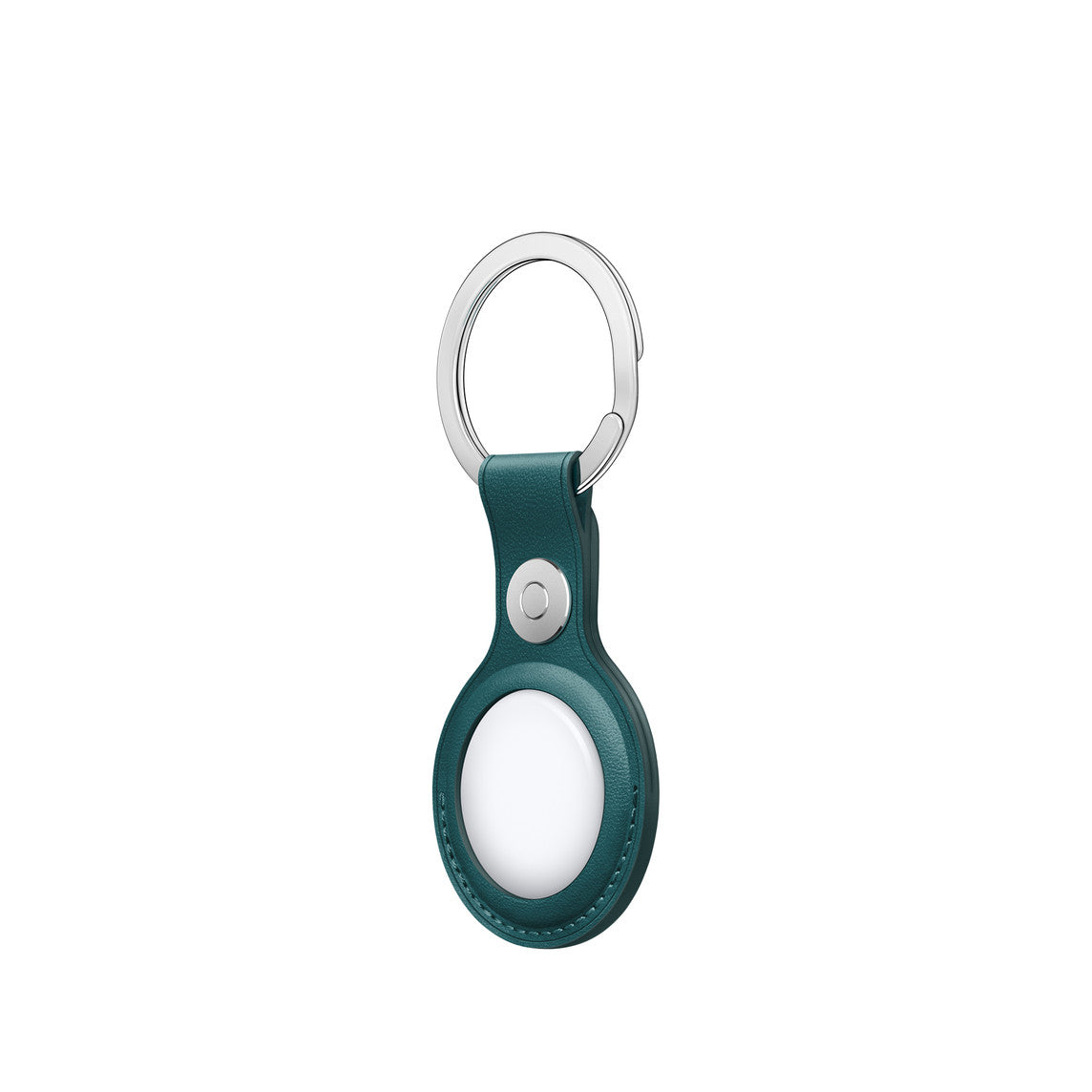 AirTag Leather Key Ring - Forest Green