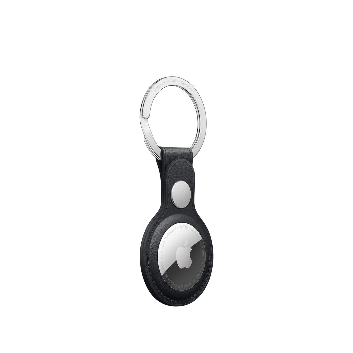 AirTag Leather Key Ring - Midnight