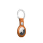 AirTag Leather Key Ring - Golden Brown