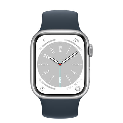 Silver Aluminum Case with Solo Loop - Storm Blue