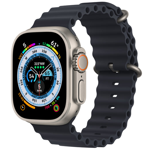 Titanium Case with Midnight Ocean Band