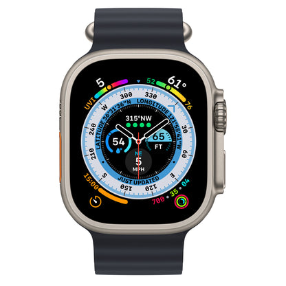 Titanium Case with Midnight Ocean Band