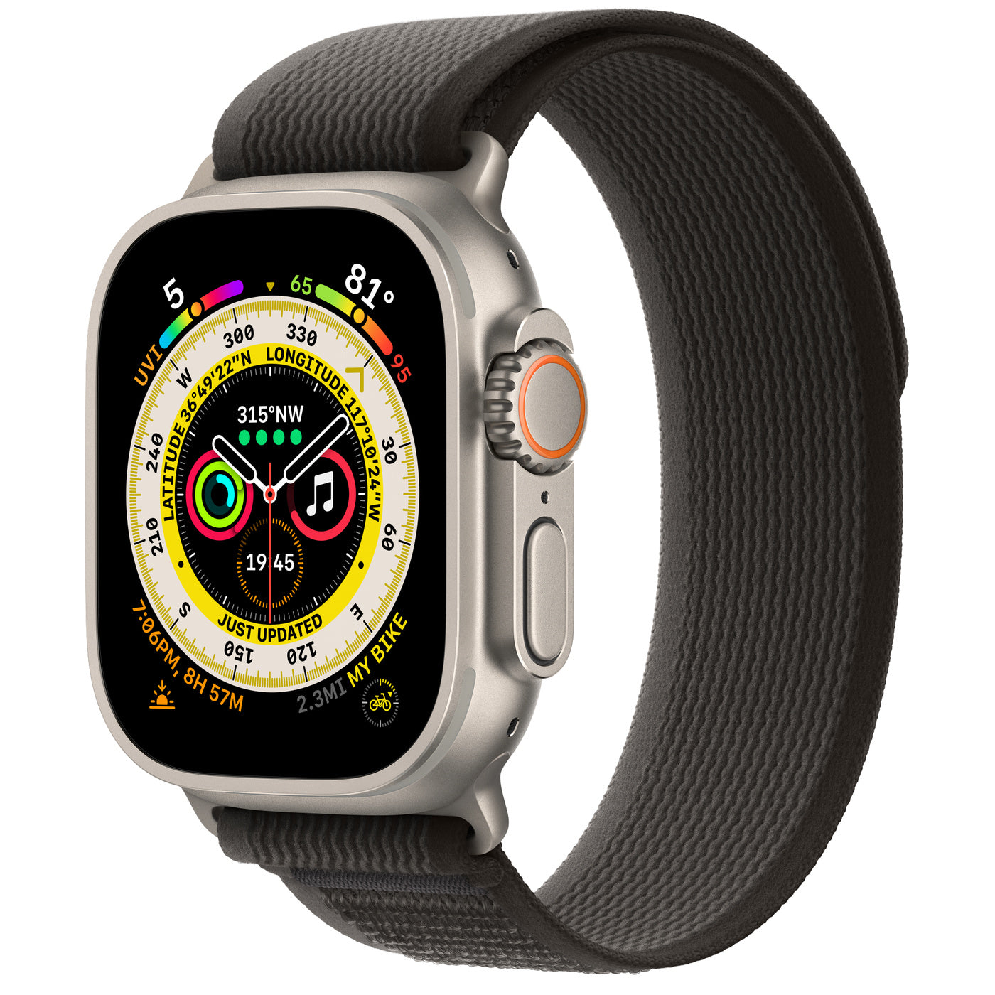 Titanium Case with Black/Grey Trail Loop